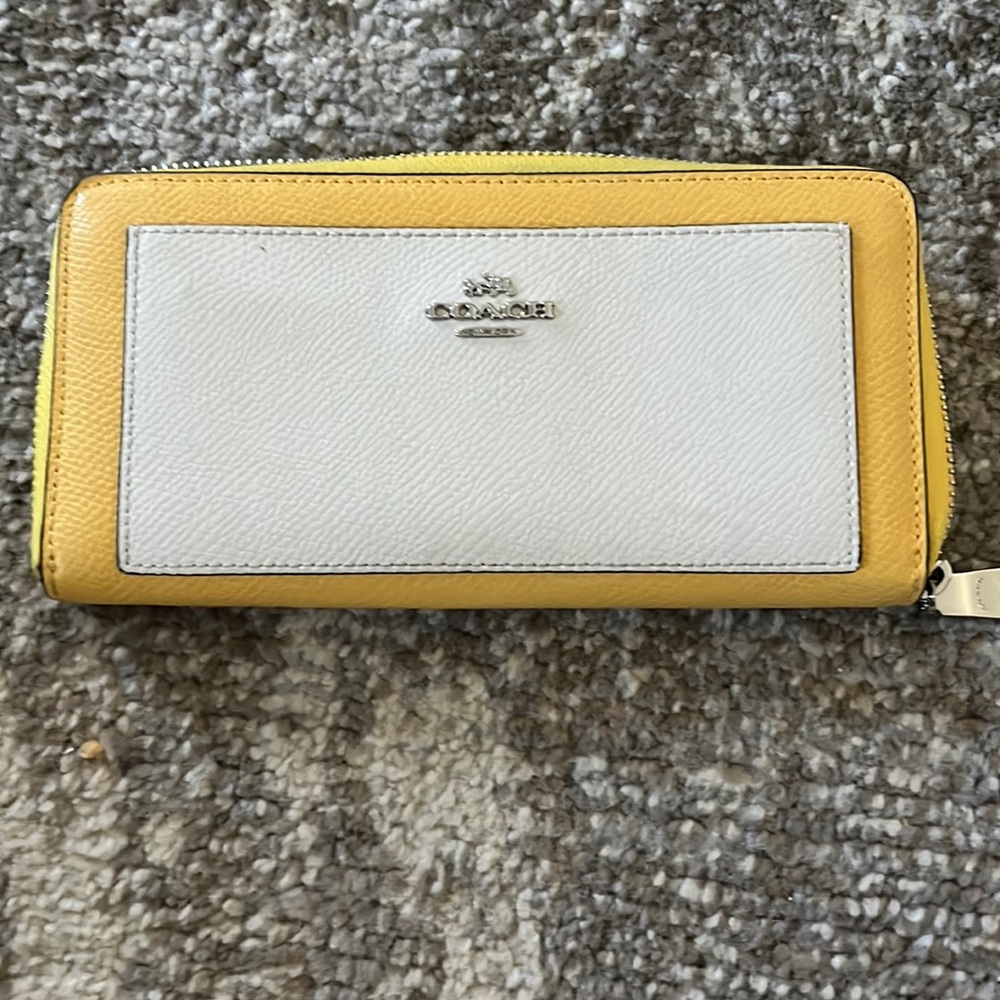 Yellow coach wallet